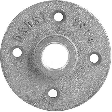 Base Flangiata da 1/2 Pollice, 10 Pezzi 4 Fori 79 Mm/3,1 Pollici DN15 Base per Tubo Flangiato in Lega di Alluminio, Flangia Decorativa Filettata per Pavimento, Fissaggio per