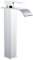 Sistaby Rubinetti miscelatore alto per lavabo da bagno miscelatore a cascata da bancone quadrato alto rubinetto per guardaroba monoblocco in acciaio inossidabile cromato con tubi G1/2 '' mono 1 foro