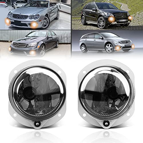 AutoBeeDen Nebelscheinwerfer für Mercedes Benz MB W164 W251 V251 R230 C209 C216 A209 S204 W204 W211, (C CLK E M R S SL Klasse), 2002-2014, nur für AMG Paket Stoßstange (Schwarz)