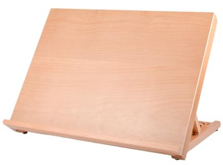 Tablero de dibujo tamaño A3, grande, ajustable, portátil, de madera de haya, ligero, plegable, para arte