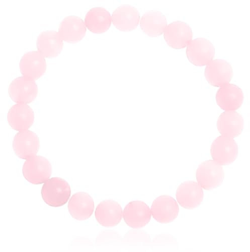 1 pezzo 8mm naturale pieno carne bracciale di cristallo rosa, naturale pieno carne bracciale di cristallo rosa, bracciale regolabile perline