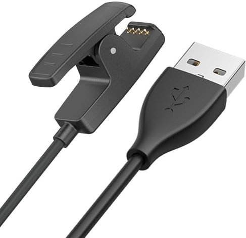 QEINZOY Caricabatterie per Garmin Forerunner 35 235 230 630 645 Music 735XT, Lily, Approach S20 G10, Vivomove HR, Cavo di Ricambio Cavo di Ricarica USB 100cm