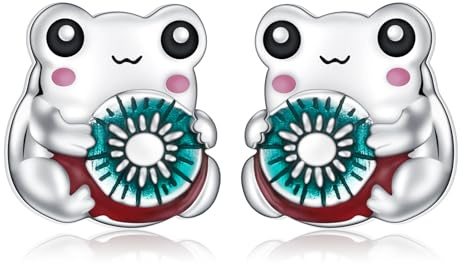 HOOHWE 925 Sterling Silber Ohrstecker für Damen Katze/Otter Ohrstecker Hypoallergene Tier Schmuck Geschenk für Mädchen Kinder Damen Frauen