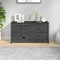 SDWEHO7 Kommode Modern Stil aus Massivholz, Anrichte mit 4 Schubladen, Flurtisch Beistellschrank Schubladenschrank Organisationseinheit für Wohnzimmer, Flur, Grau 100x40x54 cm