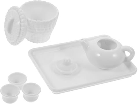 DIKACA Taza De Miniatura y Tetera De para Casa De Muñecas Decoración De Hogar