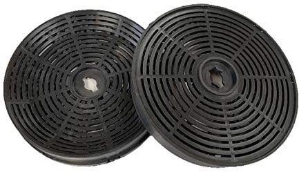 K450 Aktivkohlefilter für Dunstabzugshaube, 2 Stück, Rund, Schwarz