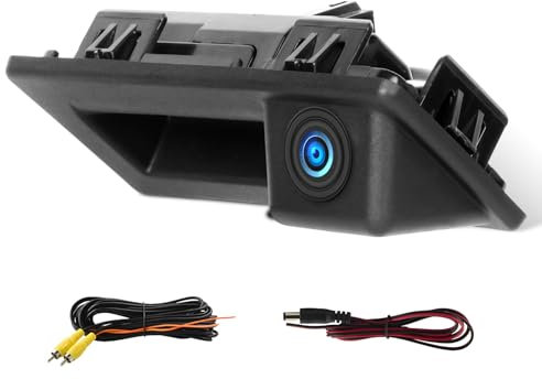 Hikity AHD Auto Rückfahrkamera mit IP67 Wasserdicht Nachtsicht Einparkhilfe-Kamera, integriert für Audi/VW Volkswagen Touareg/Tiguan Santana/Jetta/Polo/Skoda/Porsche/Polo/Golf