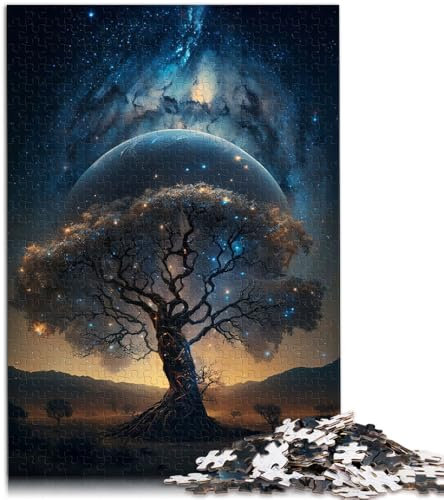 Puzzle für Erwachsene, 1000 Teile, kosmischer Lebensbaum, Heimdekoration, Puzzle, Geschenke für Freunde und Familie, 19,7 x 29,5 Zoll