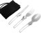 Set di posate pieghevoli di 3 cucchiaio da campeggio, set di coltelli lunghi e forchette portatili 304 utensili in acciaio inossidabile per escursioni da picnicset