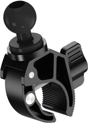 Handlebar Base with 1-Inch Ball – Compatible with 0.5” to 1.56” Diameter Rails, RAM B-Size Double Socket Arm, Universal Phone GoPro Mount for Bicycle, Motorcycle, ATV, Scooter​.