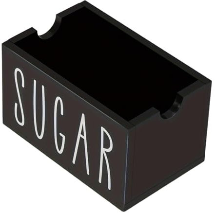 Gralara Porta bustine di Zucchero per Bar del caffè, Contenitore per 20 bustine di Zucchero per, Nero