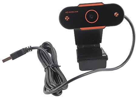 XZXCVN Webcam ad alta definizione - lente vetro Full HD 720p 30fps con rumore integrato - microfono di riduzione per videochiamate per PC desktop per laptop e riunioni online