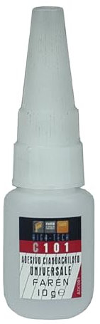 Faren C101, Colla Istantanea Cianoacrilato, Adesivo rapido ad alta resistenza per uso universale (10gr)