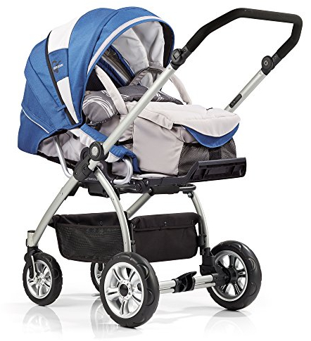 Gesslein 204330466466 Kinderwagen M4 inklusive C1 Tragetasche, silber