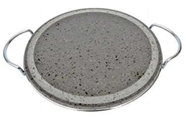 Piastra cottura in pietra lavica diametro 26 cm con supporto