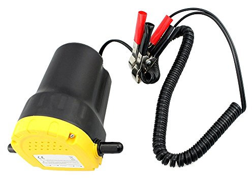 Qiilu DC 12V 60W Pompa di Travaso e Pompa Estrattrice Motore Gasolio per Pompa Aspirazione Olio Motore e Carburante Diesel del 250L/Ore per Auto Motore,Moto, Veicoli ecc