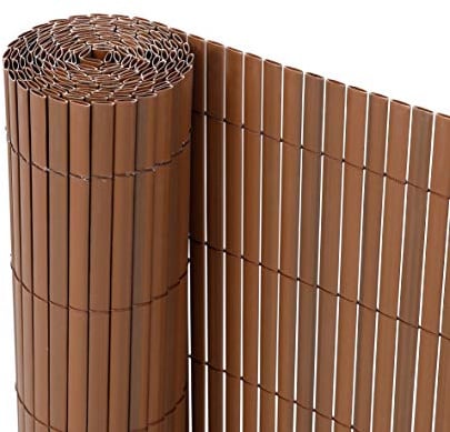 Ribelli® PVC Sichtschutzmatte Sichtschutzzaun Sichtschutz Zaun Balkon Windschutz (160 x 900 cm, Braun)
