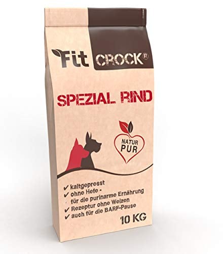 cdVet Fit-Crock Hundefutter trocken Spezial Rind Mini 10 kg, purinarm & getreidefrei