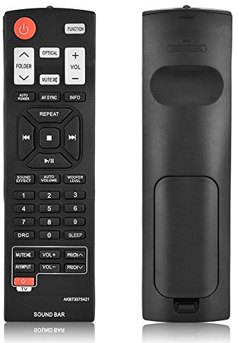Mando a Distancia para Barra de Sonido Controlador de Control Remoto de Repuesto para Altavoz AKB73575421 NB4530B, Transmisión Inalámbrica de 10M