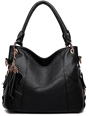 Kris Anna Sacs portés épaule Sac à Main Hobo Tassel pour Femme Noir