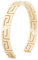 Akitsune Argius Mäander Armreif | Griechisch Antik Armschmuck Frauen Herren Edelstahl Armband Cuff - Gold 65mm