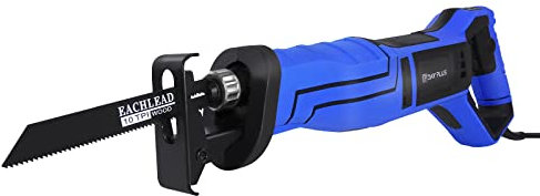 Powerful Tools 850W Reciprocating Saw Wood Metal Bone Pipe Cutting Recip 180° Rotary Hand Held Pruning Reciprocating Recip Sabre Saw Electric 240V Free 4 Blades Variable Speed