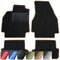 moto-MOLTICO Fußmatten Auto - Velours Autoteppiche passend für Renault Thalia Clio II (1998-2006) - 4-teiliges Set - Schwarze Automatten mit Beigen Ziernähten