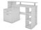 byLIVING Schreibtisch Louis/Inkl. 1 Tür + 1 Schubkasten + 3 offenen Fächern/Weiß/Computertisch/XXL-Tisch/Arbeitstisch/Holztisch/Bürotisch / 140 x 89 x 55 cm (BxHxT)