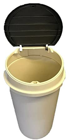 TRTO 45L Cream Touch Bin Dustbin Rubbish Bin Touch Top Bin For Kitchen And Home