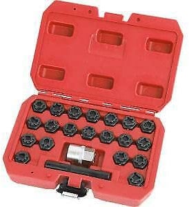 Neilsen CT4990-22pc Locking Wheel Nut Key Set with 1/2in Drive Socket & Shaft – compatible with VW Vehicles 2006 Onwards