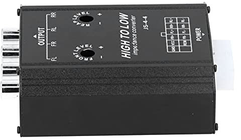 Convertidor de Audio, Convertidor de Impedancia de Audio de 4 Canales de 12 V Filtro de Frecuencia de Altavoz de Radio Estéreo de Coche de Línea Alta a Baja
