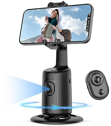 KOSCHEAL Stabilizzatore Smartphone con Tracciamento Facciale, Supporto per Selfie a 360°, Monitoraggio Intelligente e Controllo Gestuale - Nessuna App Necessaria