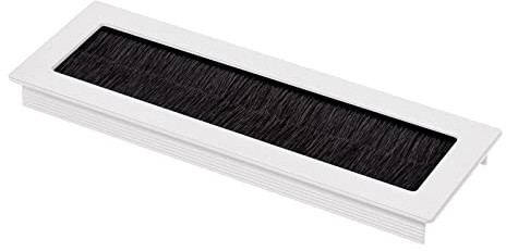 SOTECH 1 x pasacables Toledo de aluminio anodizado blanco 200 x 70 mm Dimensión de montaje: 190 x 62 x 15,3 mm