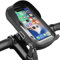 flintronic Support Téléphone Vélo Étanche, Porte Téléphone Vélo Rotation 360°, Sacoche Vélo Guidon Cadre avec écran Tactile et Pare-Soleil, Sacoche Guidon Cadre Vélo VTT pour Smartphone sous 6.4''