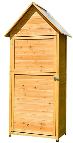 Abri de Jardin extérieur en Bois avec Toit étanche, Armoire de Rangement pour Outils d'arrière-Cour avec Serrure en métal, Maison de Jardin Extra Haute pour Meubles de terrasse (Taille : B) (B)