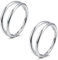 JFORYOU 2Stk Helix Piercings Nasenpiercing Ring Chirurgenstahl Double Hoop 16G/18G Hinged Clicker Septum Knorpel Conch Daith Tragus Rook Piercing Schmuck Gold Silber für Männer und Frauen