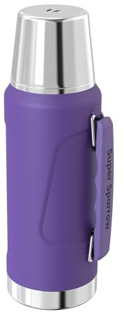 Super Sparrow Gourde Isotherme - 1500ml Bouteille Isotherme - Gourde Inox Sans BPA - Couvercle étanche qui sert de Tasse - Maintient la Température 24/36h (Chaud/Froid)