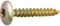 Vis penture - Viswood - Tête cylindrique bombée - TX - Acier zingué - 7 x 50 mm - Boîte de 100
