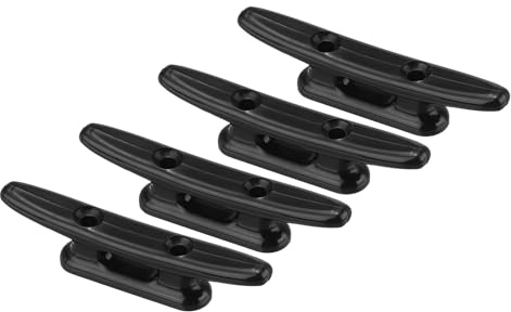 PATIKIL 4 Pcs Cornamusa de Amarre para Embarcaciones de 3 Kayak Negro | Pequeña Cornamusa de Amarre para Cuerdas de Amarre para Barcos de Cubierta Marina Canoas Kayaks Decoración
