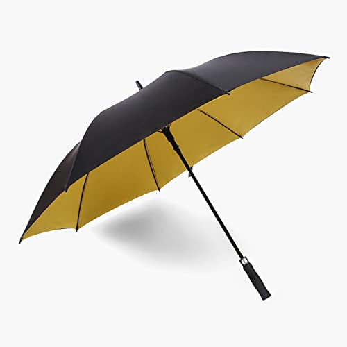 CASEGO Regenschirm, gerader Stab, doppelschichtige Beschichtung, automatisch, sonnig und regnerisch, Werbegeschenk mit doppeltem Verwendungszweck, Golf-Werbeschirm (E)