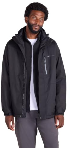 Mountain Warehouse Bracken 3-in-1 wasserdichte Outdoor-Herren-Jacke - wasserabweisende Laufjacke und Arbeitsjacke bei Regen, Camping-Jacke - Frühling, Sommer