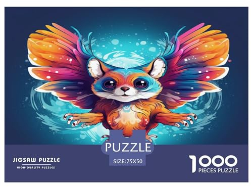 Puzzle in Legno Scoiattolo per Adulti Puzzle da 1000 Pezzi Puzzle Rettangolare Regali per Adulti e Bambini Decorazioni per la Casa e Giochi per Famiglie 1000 Pezzi (75x50 cm)