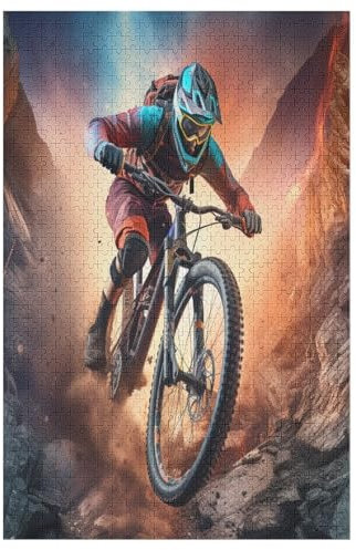 1000 Piece Jigsaw Puzzles for Adults Mountain Bike Jigsaw Puzzles for Adults Challenge Toy 1000 Pieces Puzzles for Adults (78×53cm)