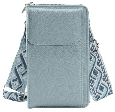 Kleine Umhängetasche Damen Handy Umhängetasche Damen Klein Handytasche Zum Umhängen Handtasche Damen Schultertasche Crossbody Bag Fashion Taschen mit Breitem Schultergurt Bags for Women (Blau)