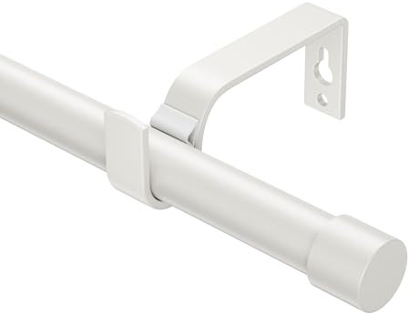 Ausziehbare Gardinenstangen 76-350cm, Dia 19mm Verstellbare Gardinenstange mit Kappenknäufen für Ösenvorhänge, Elegante Dekorative Vorhangstangen für Schlafzimmer