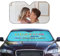 Naispanda Parasol Personalizado para Parabrisas de Coche, Parasol para Parabrisas de Coche con Texto fotográfico Logo Personalizado Protector Solar Plegable contra Rayos UV