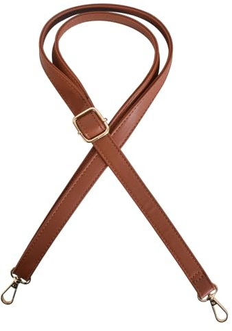 Verstellbarer Schultergurt, Tasche Schultergurte Gurt Riemen, Frauen PU-Leder Schulterriemen Taschenriemen, Verstellbarer Schulterriemen für Alle Arten Taschen, Längenverstellbarer 70-130cm (Braun)