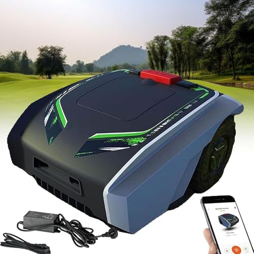 DPQYJPP Robot Lawn Mower for small gardens up to 1500m² / Automatic Robotic Mower for manicured lawn with application control, wifi connectivity, 20-55mm Cutting Height Range