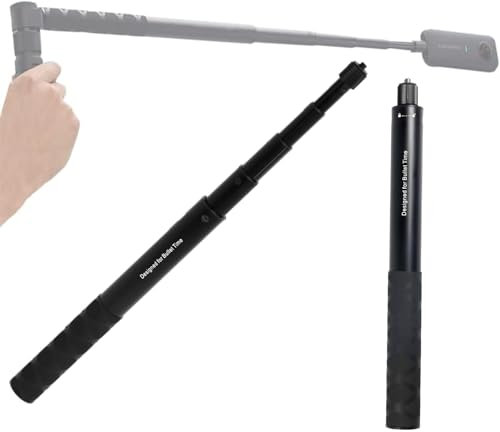 1.2m Invisible Selfie Stick For Bullet Time Handle For Insta360 X5, Invisible 360 Degree Selfie Stick For Rotatable Handle For Insta360 RS, X5, X4, X3 Action Cameras