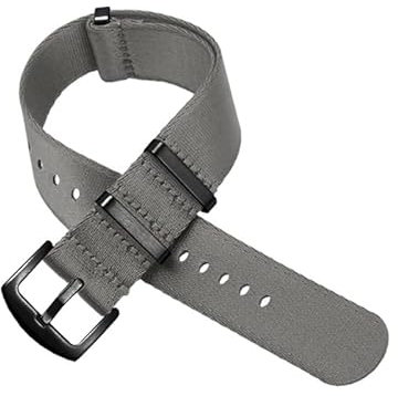 JUANZD Cinturino in nylon Nato da 20 mm e 22 mm, cinturino di ricambio for orologio compatibile con cinturino impermeabile 007(4,22mm silver buckle)